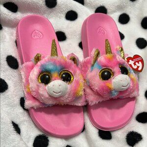 Ty Fashion 2018 Fantasia Pink Unicorn Plush Slides